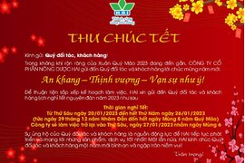 THÔNG BÁO NGHỈ TẾT NGUYÊN ĐÁN NĂM 2023