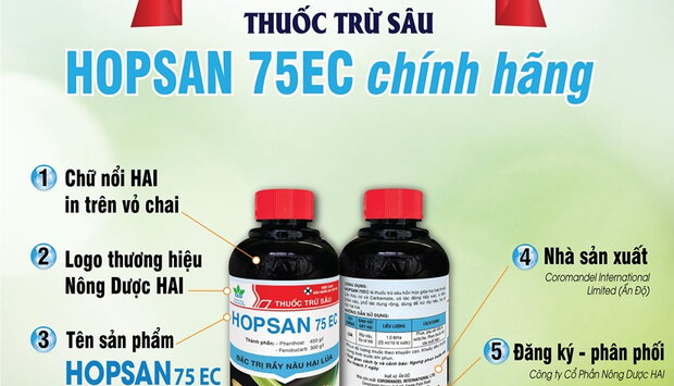 CẢNH BÁO NHÀ NÔNG - CÁCH NHẬN DIỆN HOPSAN 75EC CHÍNH HÃNG ĐỂ TRÁNH MUA PHẢI HÀNG GIẢ, HÀNG NHÁI