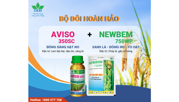 BỘ ĐÔI NĂNG SUẤT AVISO 350SC & NEWBEM 750WP