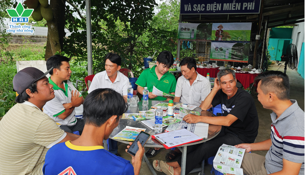 NÔNG DƯỢC HAI TĂNG CƯỜNG HỖ TRỢ KỸ THUẬT CHO NHÀ VƯỜN SẦU RIÊNG TRONG MÙA MƯA BÃO