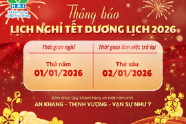 THÔNG BÁO NGHỈ TẾT DƯƠNG LỊCH 2026