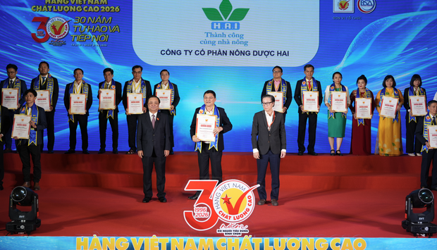NÔNG DƯỢC HAI VINH DỰ ĐÓN NHẬN CHỨNG NHẬN HÀNG VIỆT NAM CHẤT LƯỢNG CAO NĂM 2026